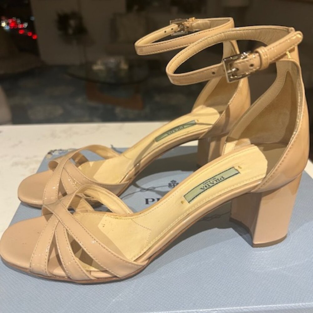 Prada Patent Leather Sandals